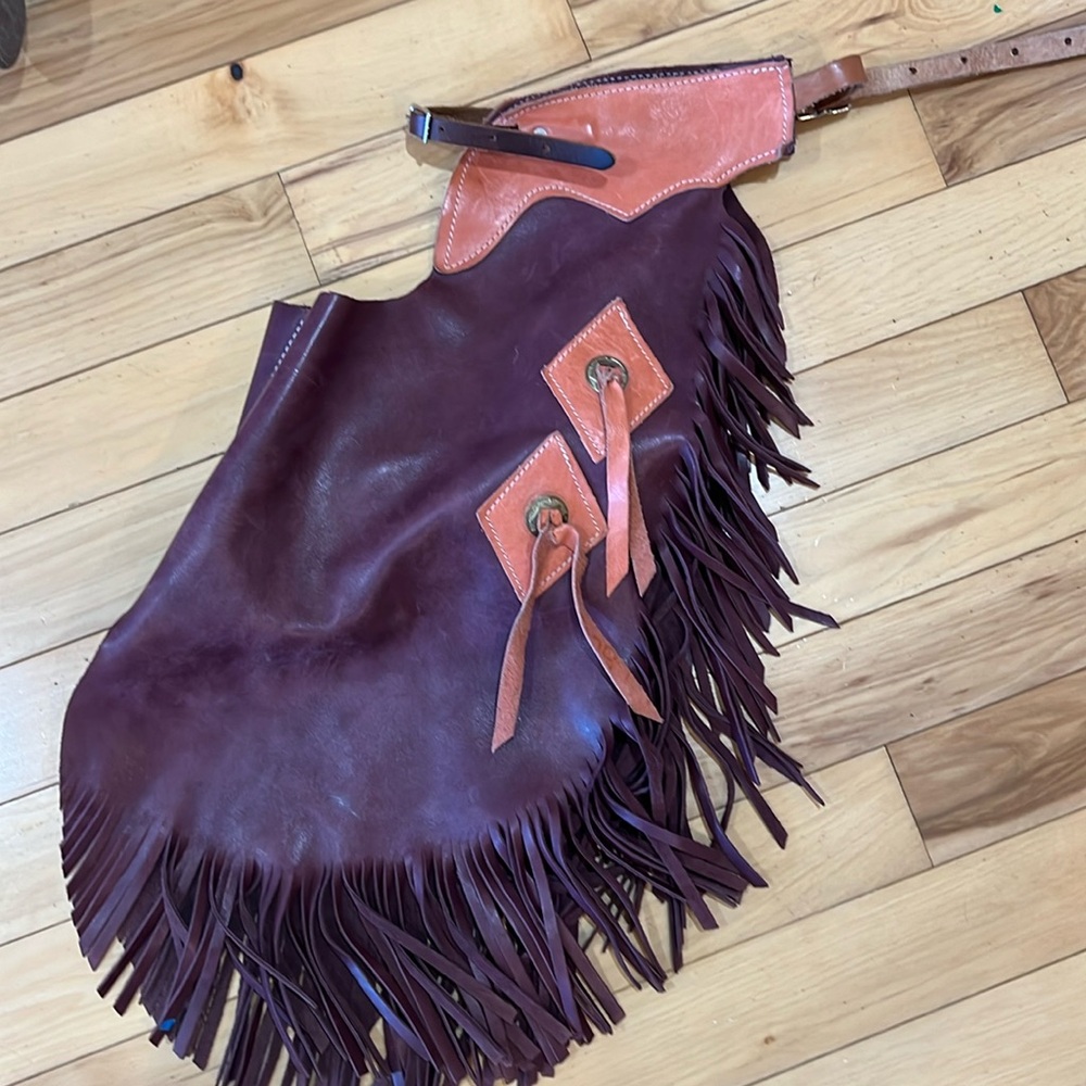 Kids Chinks Real leather